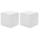 Pouf 2 Stk. Weiß 30x30x30 cm Kunstleder