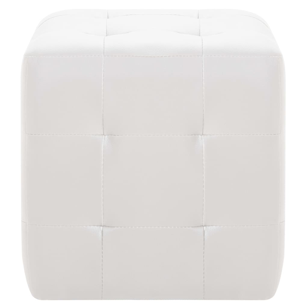Pouf 2 Stk. Weiß 30x30x30 cm Kunstleder - Pazzar.ch