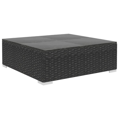 10-tlg. Garten-Lounge-Set mit Auflagen Poly Rattan Schwarz - Pazzar.ch