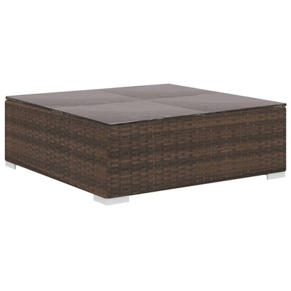 4-tlg. Garten-Lounge-Set mit Auflagen Poly Rattan Braun - Pazzar.ch