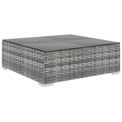 5-tlg. Garten-Lounge-Set mit Auflagen Poly Rattan Grau - Pazzar.ch