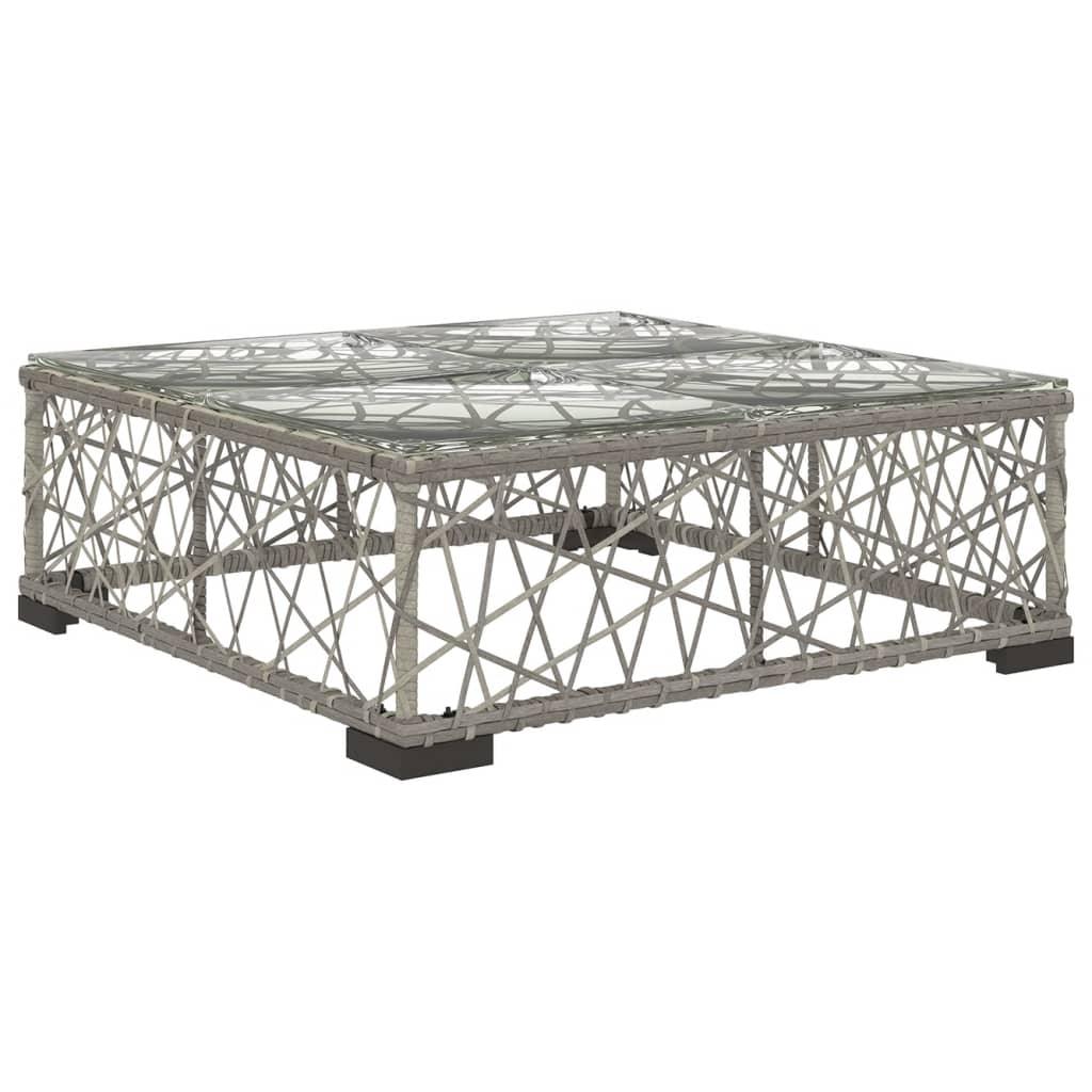 6-tlg. Garten-Lounge-Set mit Auflagen Poly Rattan Grau - Pazzar.ch
