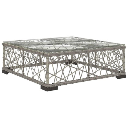 6-tlg. Garten-Lounge-Set mit Auflagen Poly Rattan Grau - Pazzar.ch