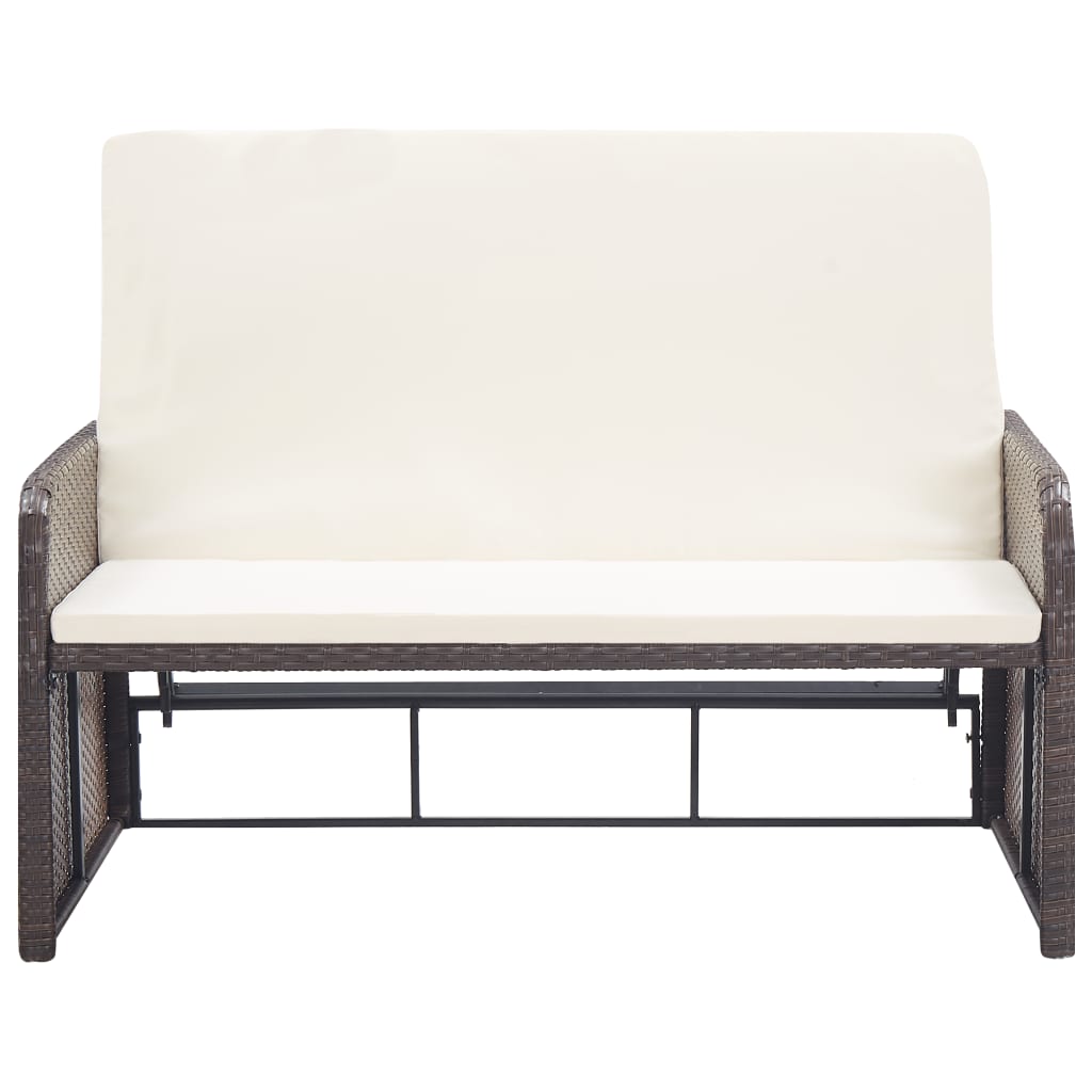 2-tlg. Garten-Lounge-Set mit Auflagen Poly Rattan Braun - Pazzar.ch