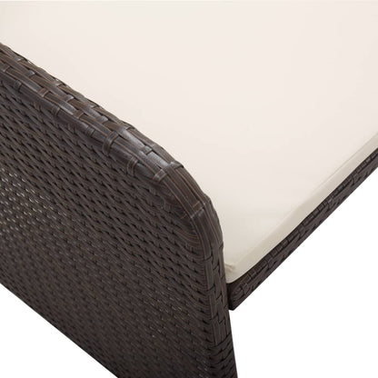 2-tlg. Garten-Lounge-Set mit Auflagen Poly Rattan Braun - Pazzar.ch
