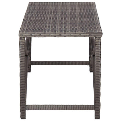 Gartenbank 120 cm Poly Rattan Grau - Pazzar.ch