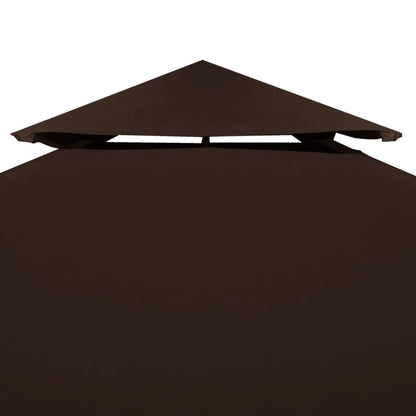 Pavillon-Dachplane mit Kaminabzug 310 g/m² 3x3 m Braun - Pazzar.ch