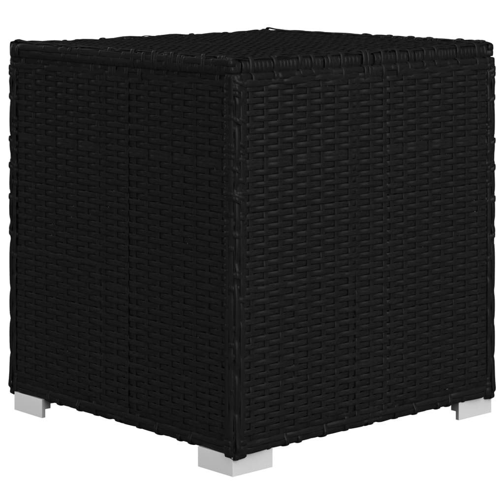Sonnenliege mit Auflage und Teetisch Poly Rattan Cremeweiß - Pazzar.ch