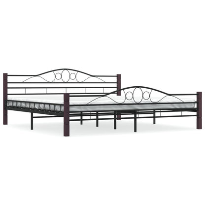 Bettgestell Schwarz Metall 200×200 cm - Pazzar.ch