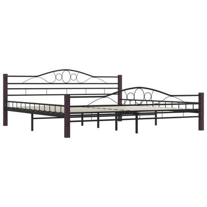 Bettgestell Schwarz Metall 200×200 cm - Pazzar.ch