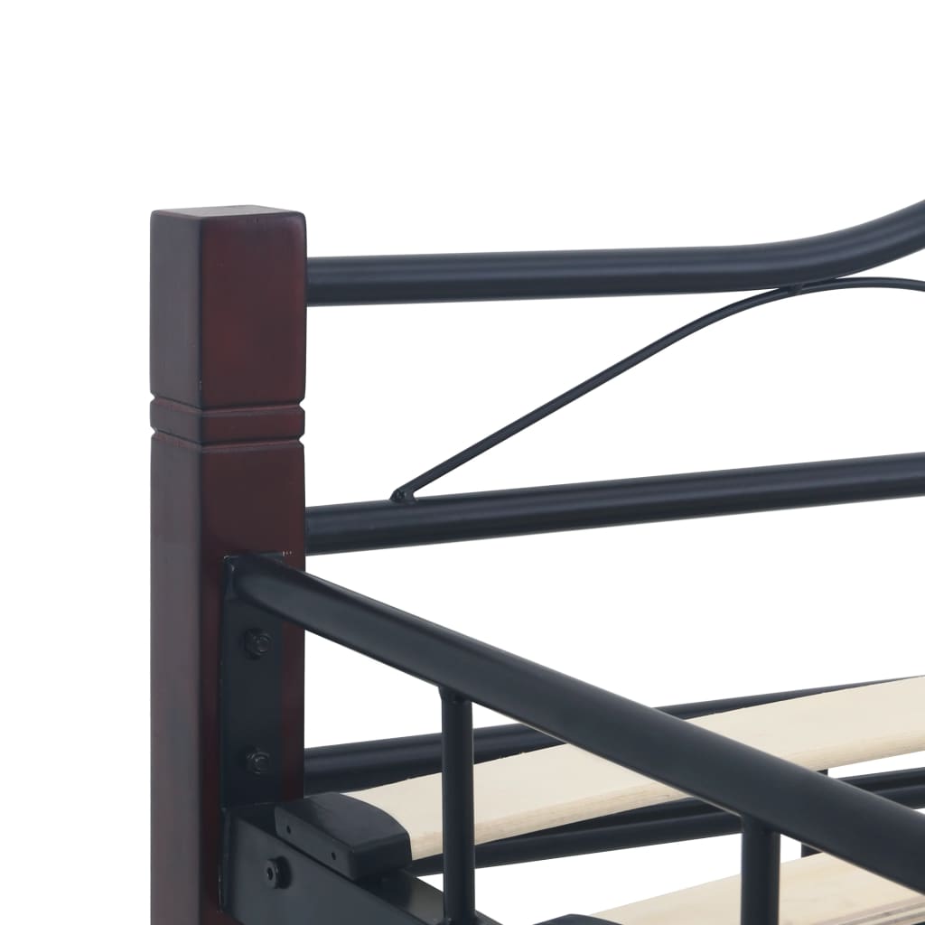 Bettgestell Schwarz Metall 200×200 cm - Pazzar.ch
