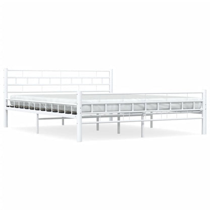 Bettgestell Weiß Metall 160×200 cm - Pazzar.ch