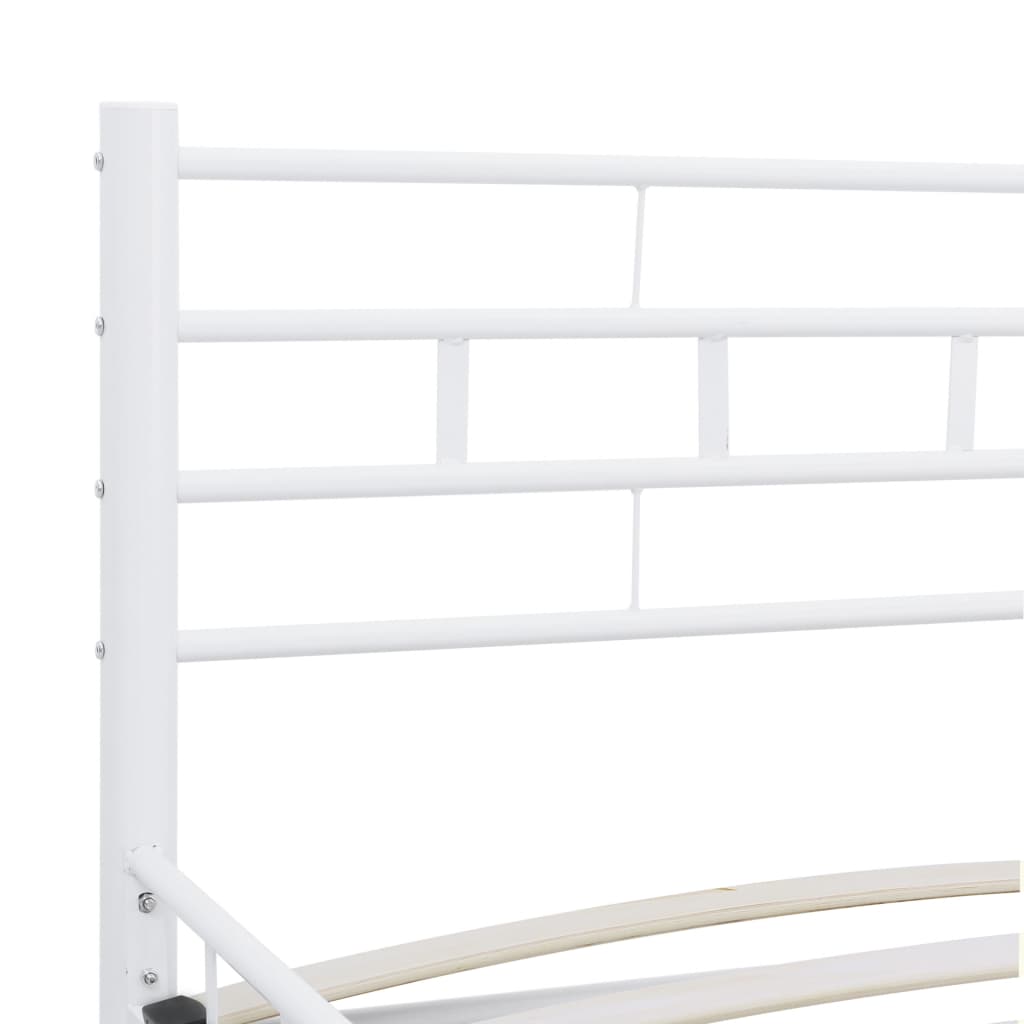 Bettgestell Weiß Metall 160×200 cm - Pazzar.ch