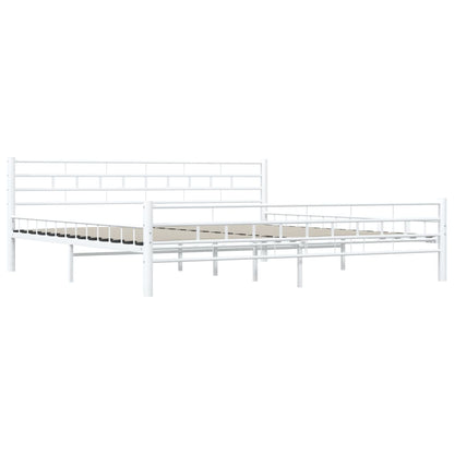 Bettgestell Weiß Metall 200×200 cm - Pazzar.ch