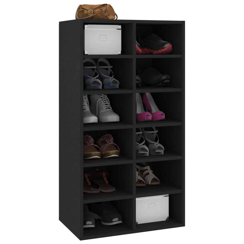 Schuhregal Schwarz 54x34x100,5 cm Holzwerkstoff - Pazzar.ch
