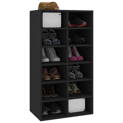 Schuhregal Schwarz 54x34x100,5 cm Holzwerkstoff - Pazzar.ch