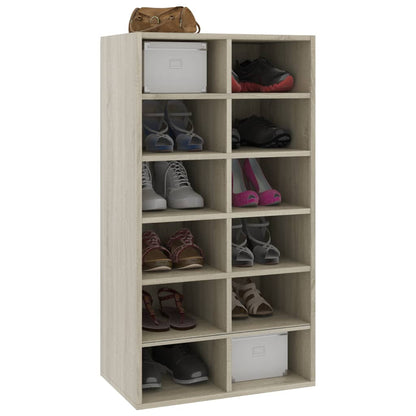 Schuhregal Sonoma-Eiche 54x34x100,5 cm Holzwerkstoff - Pazzar.ch