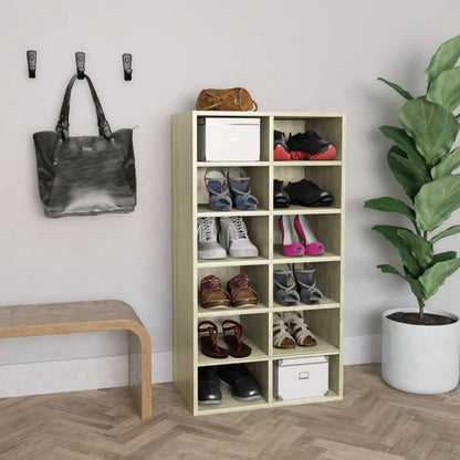 Schuhregal Sonoma-Eiche 54x34x100,5 cm Holzwerkstoff - Pazzar.ch