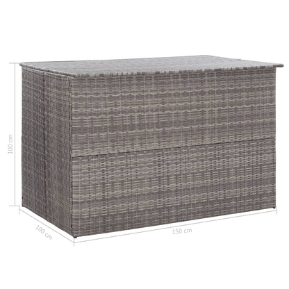 Garden-Auflagenbox Grau 150x100x100 cm Poly Rattan - Pazzar.ch