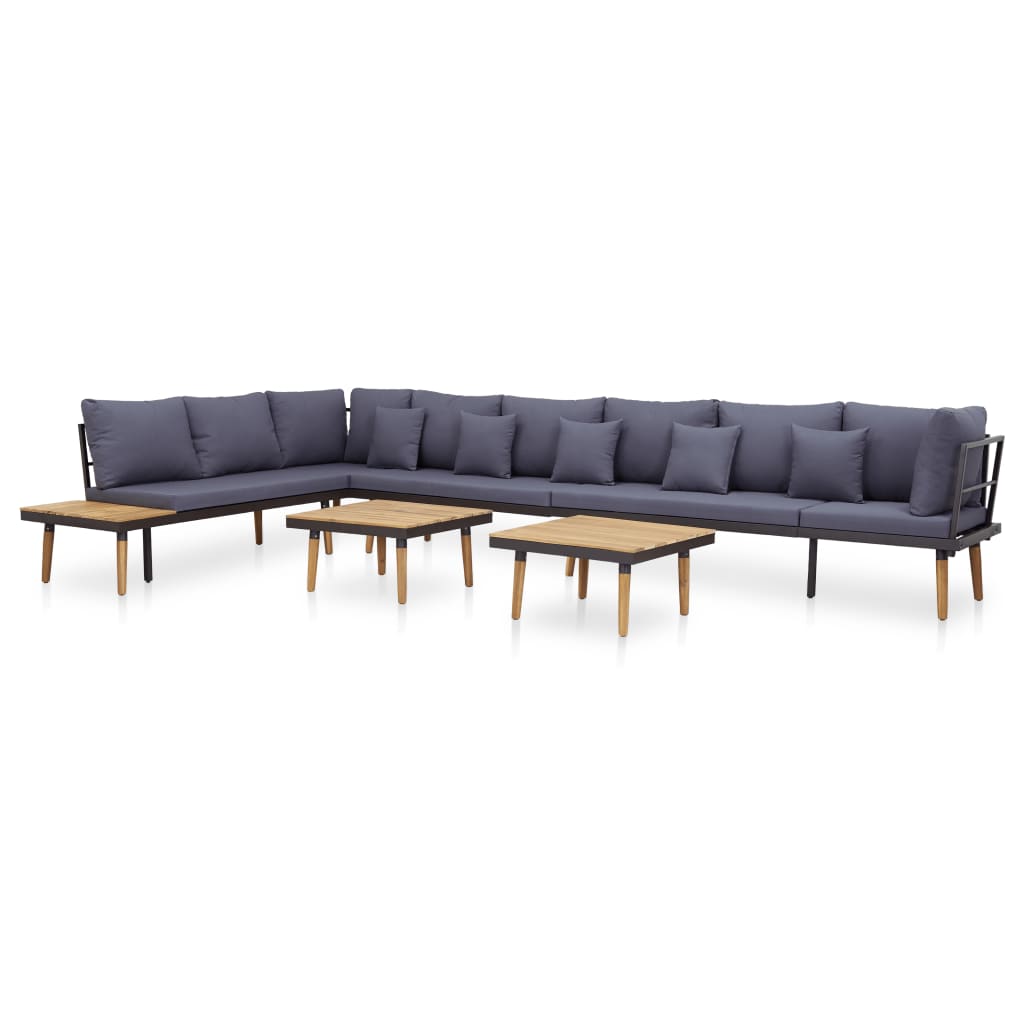 8-tlg. Garten-Lounge-Set mit Kissen Massivholz Akazie - Pazzar.ch