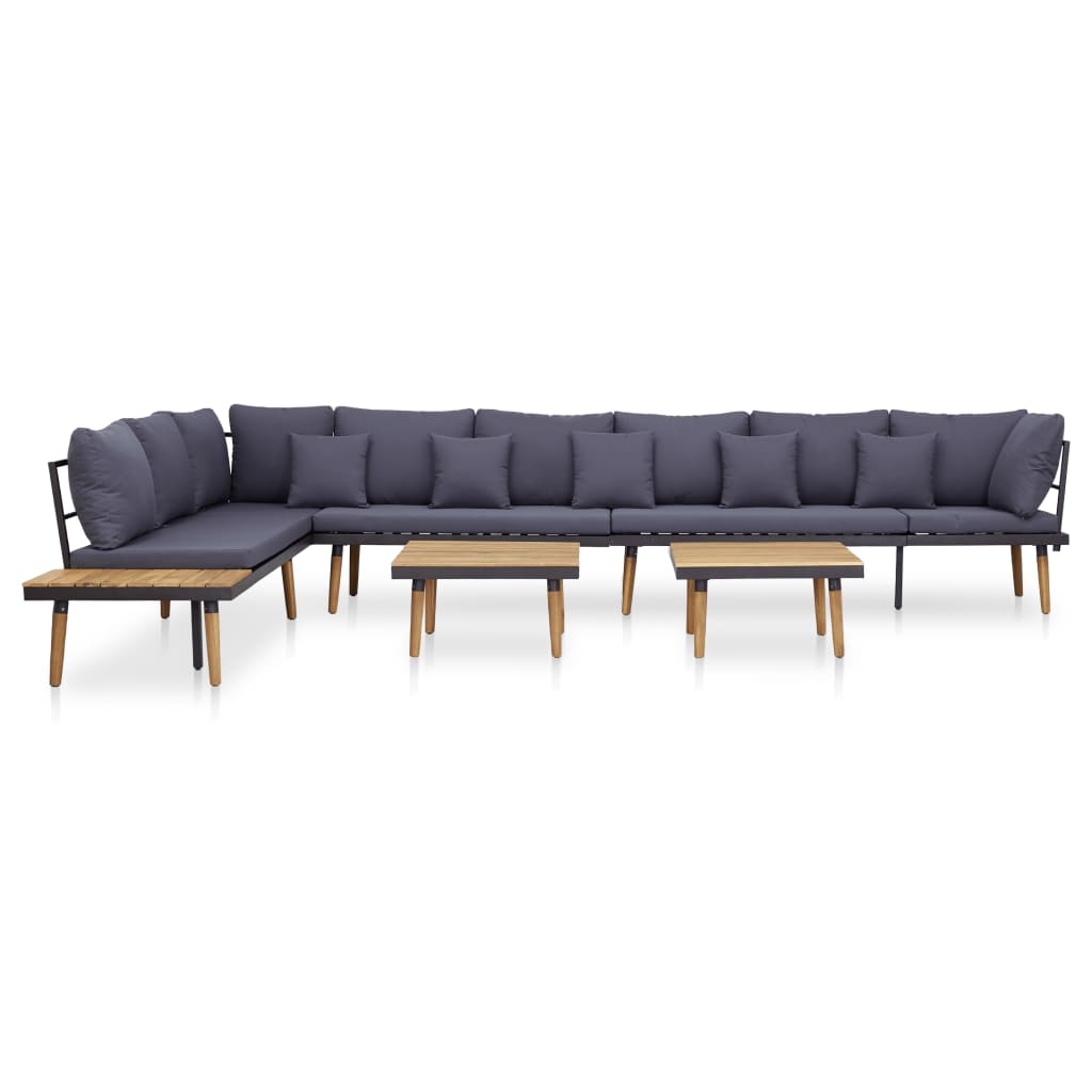 8-tlg. Garten-Lounge-Set mit Kissen Massivholz Akazie - Pazzar.ch