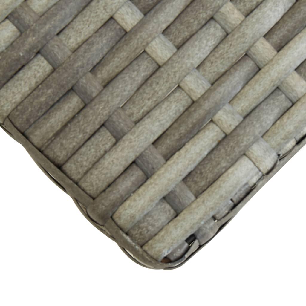 Gartenbank 120 cm Grau Poly Rattan und Massivholz Akazie - Pazzar.ch