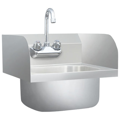 Gastro-Handwaschbecken mit Wasserhahn Edelstahl - Pazzar.ch