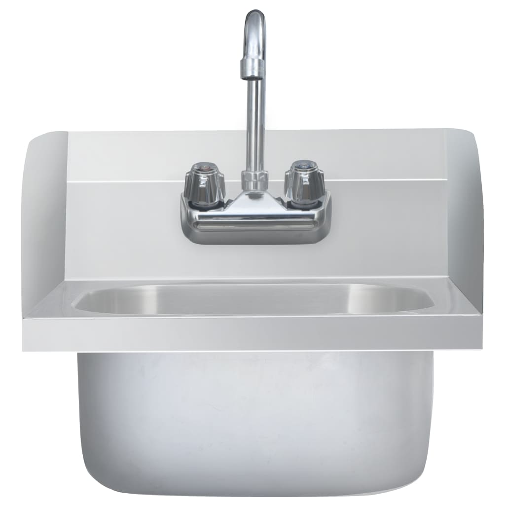 Gastro-Handwaschbecken mit Wasserhahn Edelstahl - Pazzar.ch