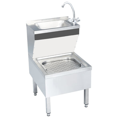 Gastro-Handwaschbecken mit Wasserhahn Freistehend Edelstahl - Pazzar.ch