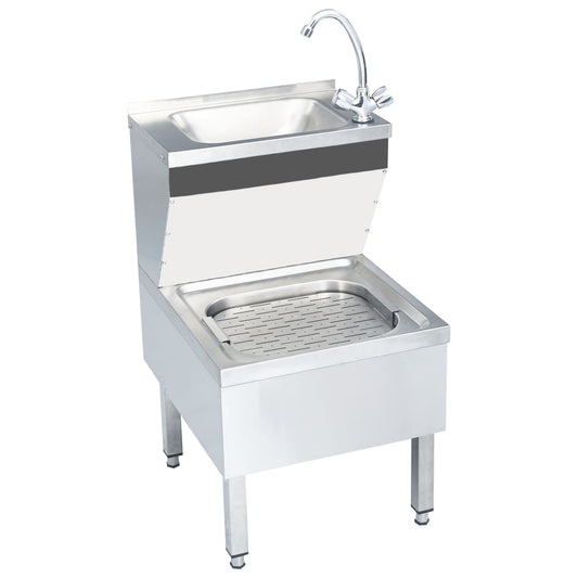 Gastro-Handwaschbecken mit Wasserhahn Freistehend Edelstahl - Pazzar.ch