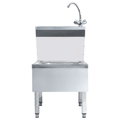 Gastro-Handwaschbecken mit Wasserhahn Freistehend Edelstahl - Pazzar.ch