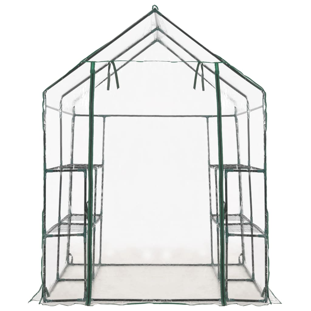 Gewächshaus mit 8 Regalen 143 x 143 x 195 cm - Pazzar.ch