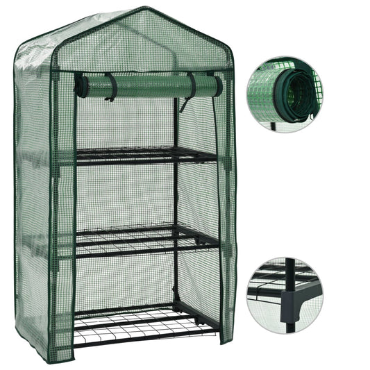 3-stufiges Mini-Gewächshaus 69 x 49 x 125 cm - Pazzar.ch