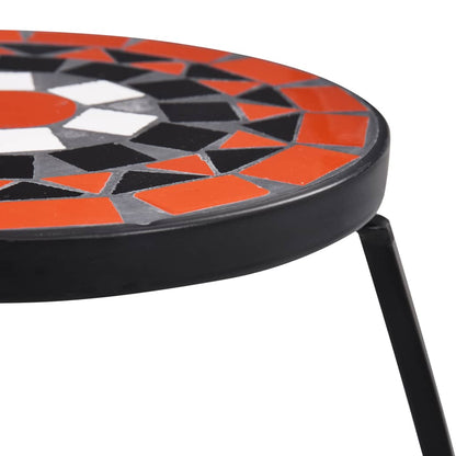 Mosaiktische 3 Stk. Keramik Terracotta und Weiß - Pazzar.ch