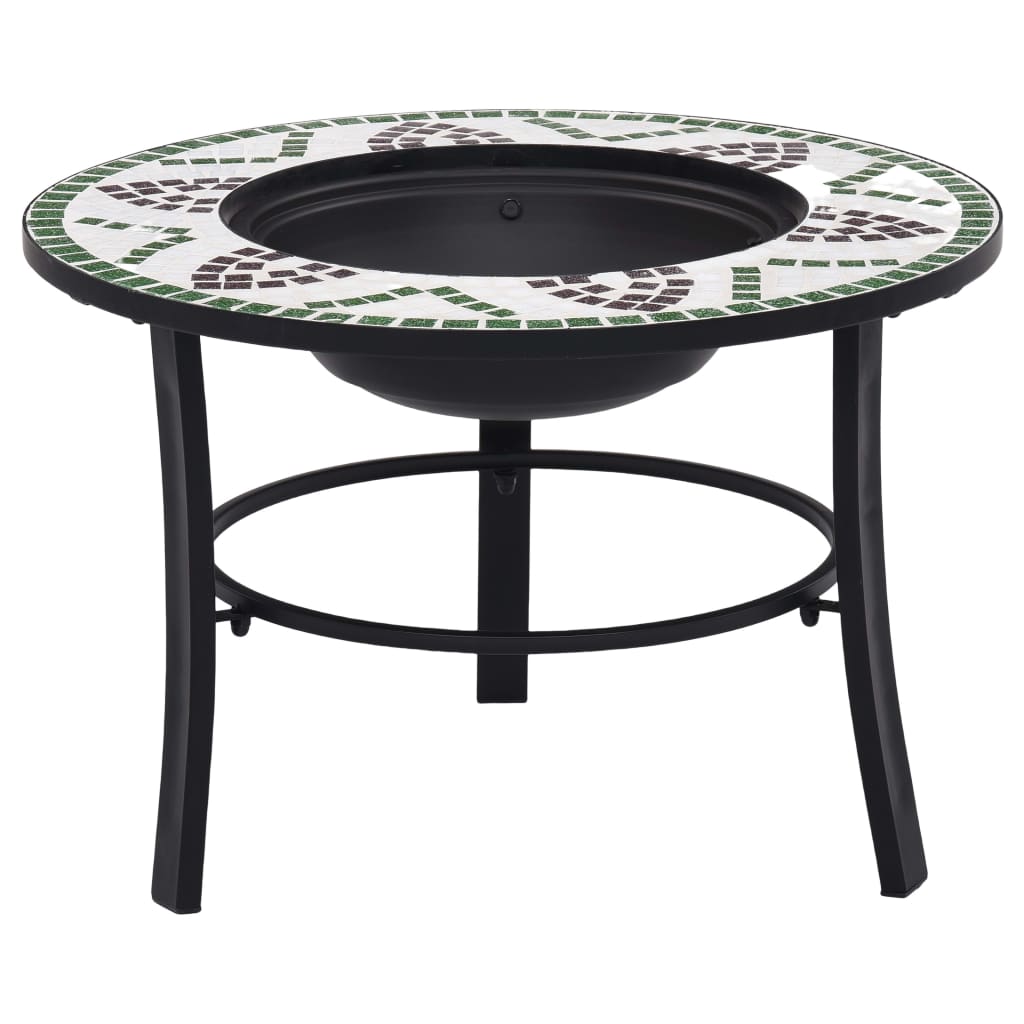 Feuerstelle Mosaik Keramik Grün 68 cm - Pazzar.ch