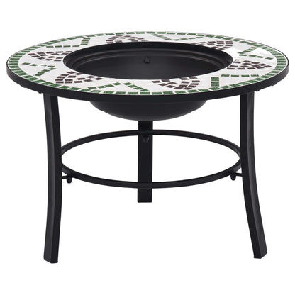 Feuerstelle Mosaik Keramik Grün 68 cm - Pazzar.ch