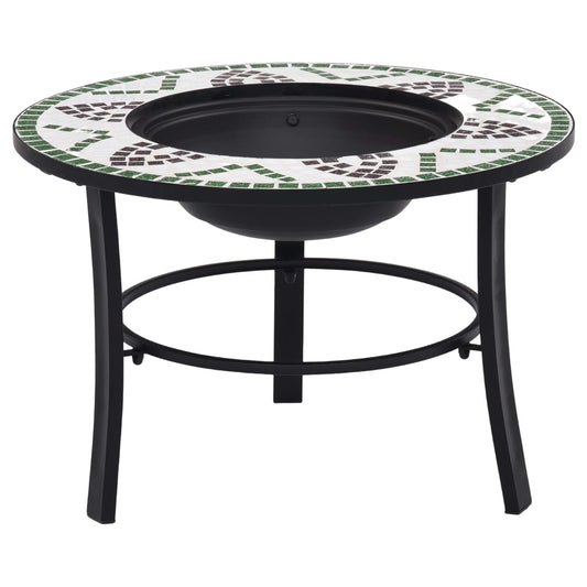 Feuerstelle Mosaik Keramik Grün 68 cm - Pazzar.ch