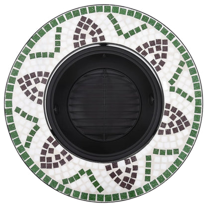 Feuerstelle Mosaik Keramik Grün 68 cm - Pazzar.ch