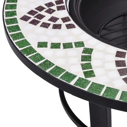 Feuerstelle Mosaik Keramik Grün 68 cm - Pazzar.ch