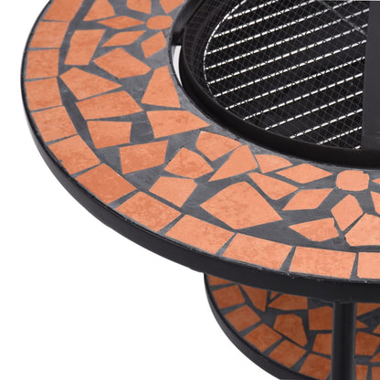 Feuertisch Mosaik Keramik Terracotta 68 cm - Pazzar.ch