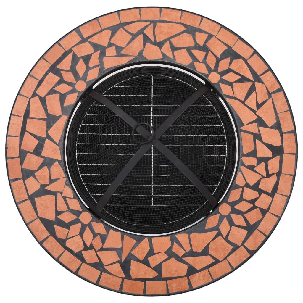 Feuertisch Mosaik Keramik Terracotta 68 cm - Pazzar.ch