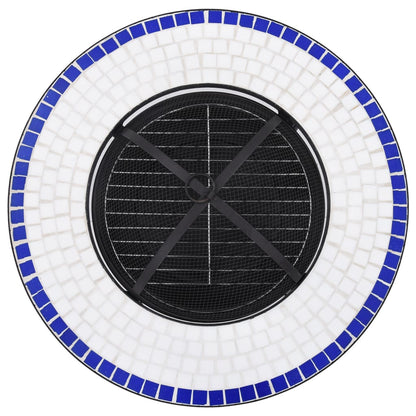 Feuertisch Mosaik Keramik Blau und Weiß 68 cm - Pazzar.ch