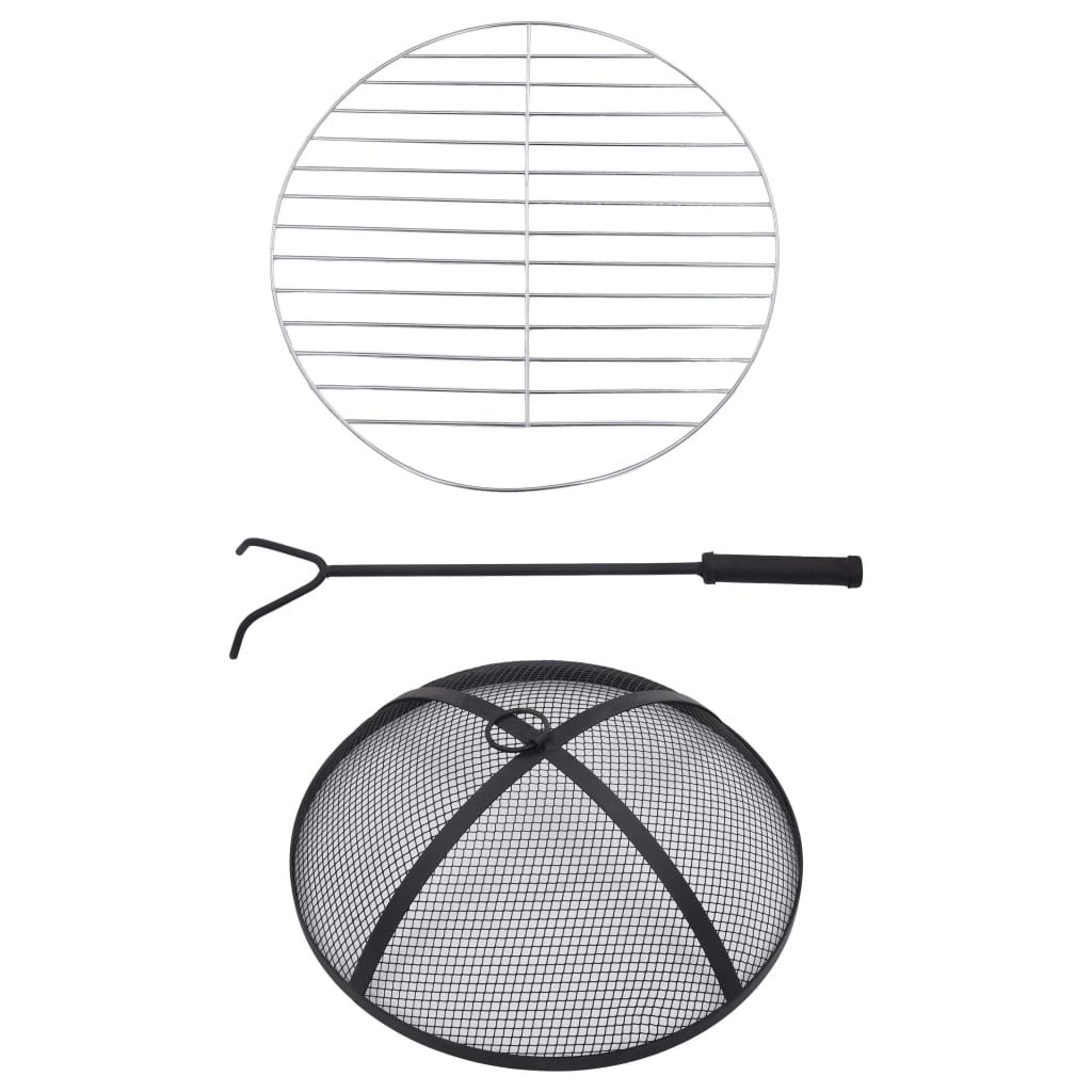 Feuertisch Mosaik Keramik Schwarz und Weiß 68 cm - Pazzar.ch