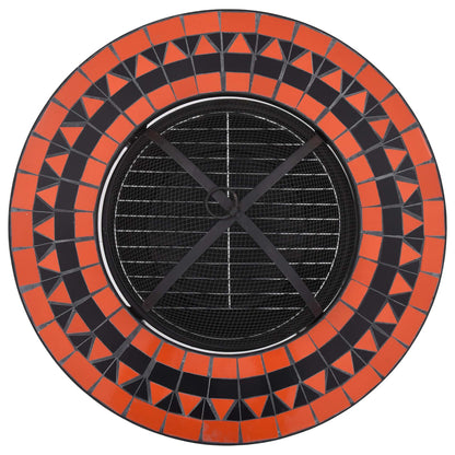 Feuertisch Mosaik Keramik Terracotta und Weiß 68 cm - Pazzar.ch