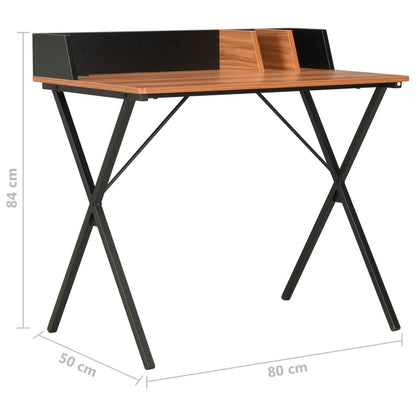 Schreibtisch Schwarz und Braun 80x50x84 cm - Pazzar.ch