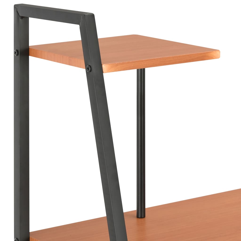Schreibtisch mit Regaleinheit Schwarz und Eiche 102×50×117 cm - Pazzar.ch