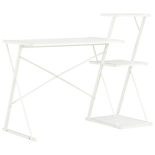 Schreibtisch mit Regal Weiß 116×50×93 cm - Pazzar.ch