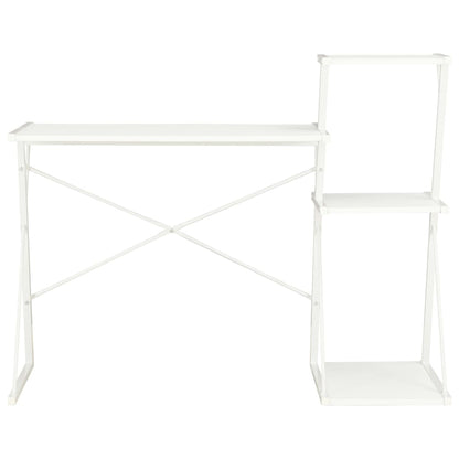 Schreibtisch mit Regal Weiß 116×50×93 cm - Pazzar.ch