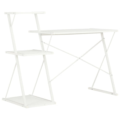 Schreibtisch mit Regal Weiß 116×50×93 cm - Pazzar.ch