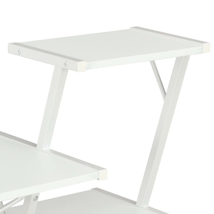 Schreibtisch mit Regal Weiß 116×50×93 cm - Pazzar.ch